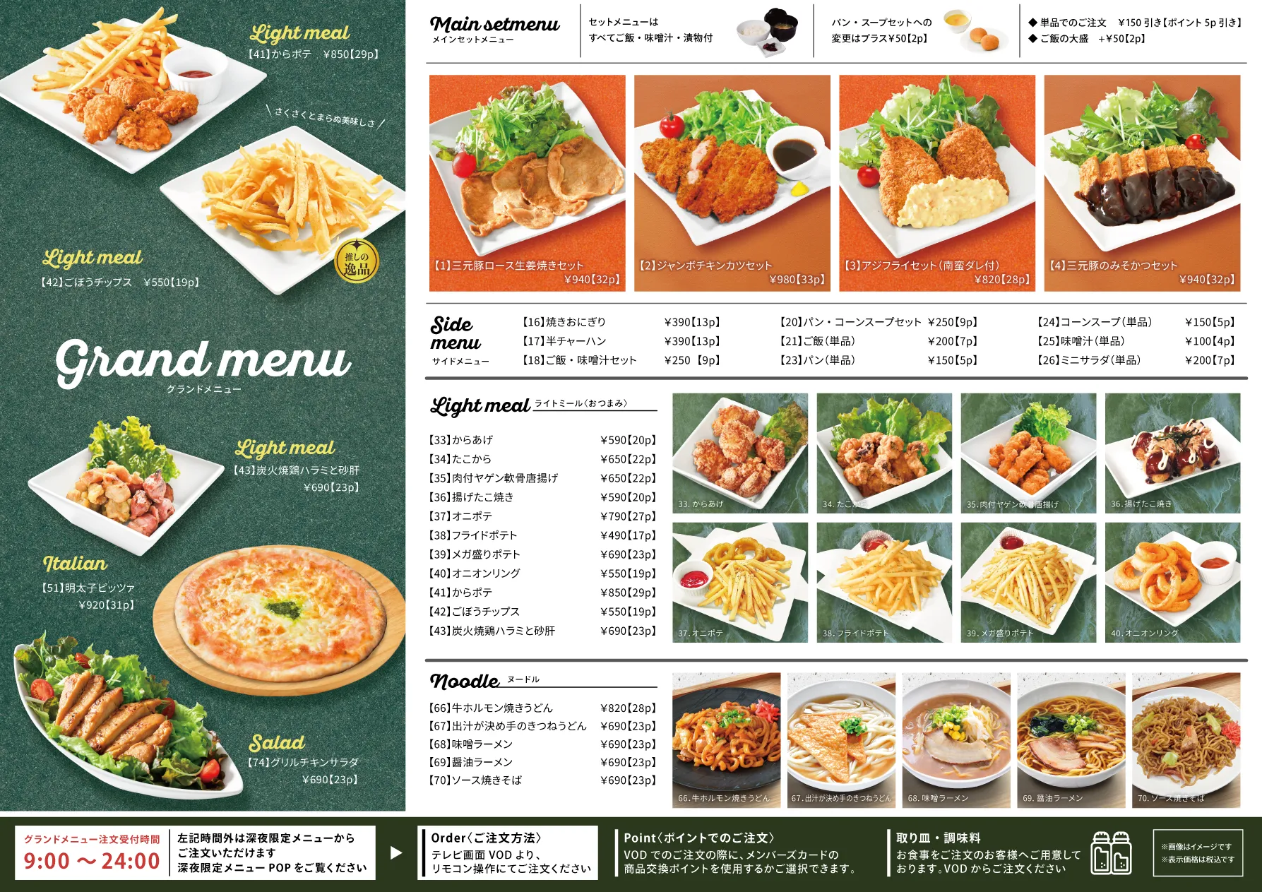 グランドメニュー表面